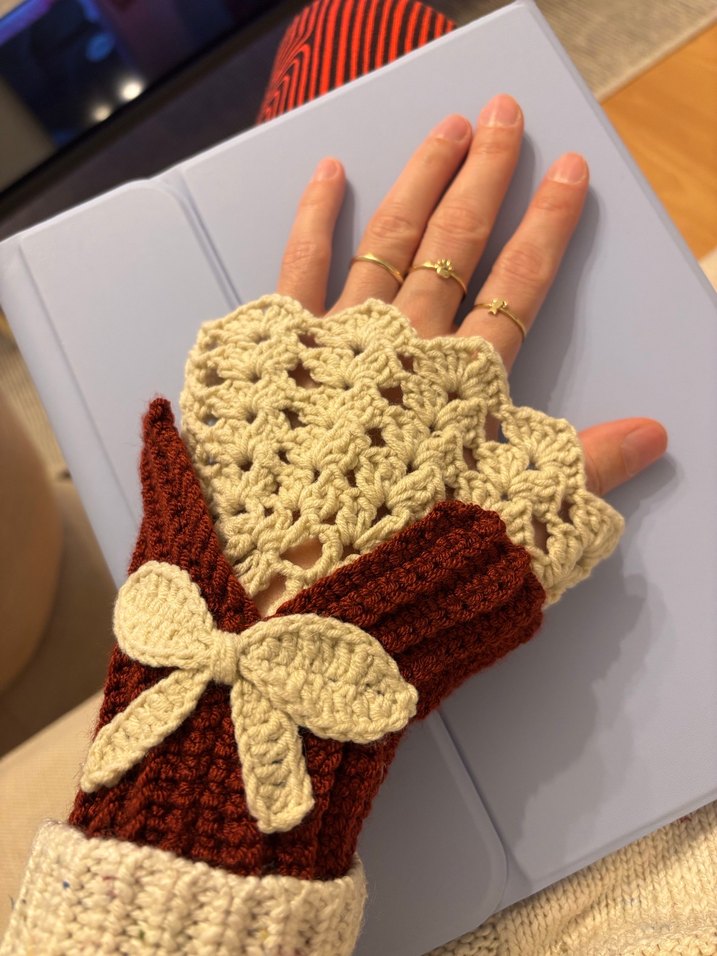 Bohem Örgü Kadın Eldiveni - Görsel 2