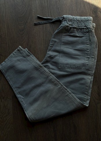 xs Beden Zara model Bej Loose Fit Midi Kot Pantolon