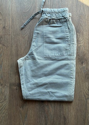 Zara model Bej Loose Fit Midi Kot Pantolon