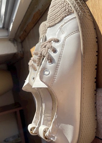 39 Beden beyaz Renk Beyaz Minimalist Kadın deri Sneakers