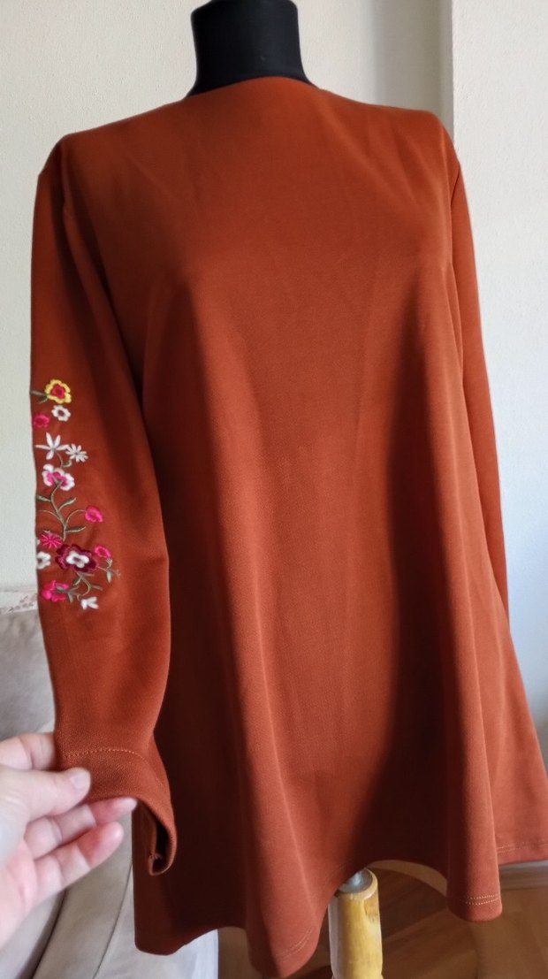 Uzun Kollu Rahat Bohem Kadın Tunik takım - Görsel 2