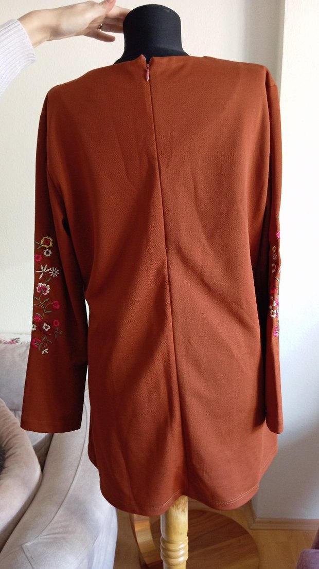 Uzun Kollu Rahat Bohem Kadın Tunik takım - Görsel 4