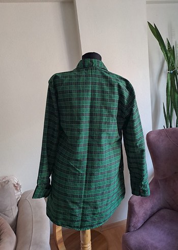 Düğmeli Yeşil Bohem Gömlek - Görsel 2