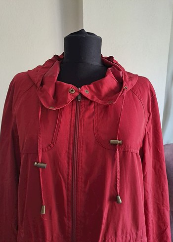 Bordo Salaş Midi yağmurluk - Görsel 3