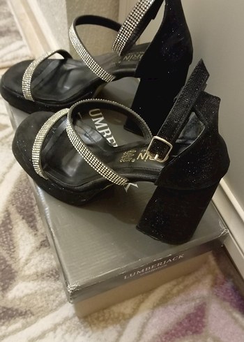 Siyah Platform Topuklu Kadın Ayakkabı - Görsel 2