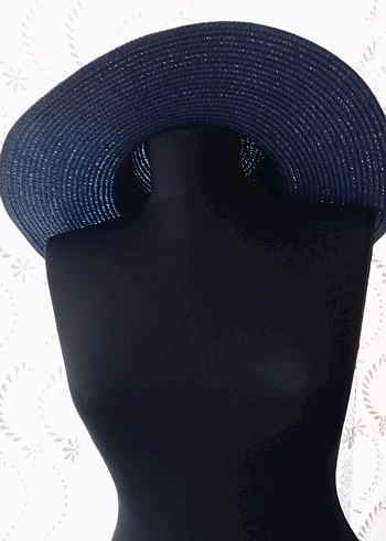 Siyah Fırfırlı Bohem Kadın Şapka - Görsel 3