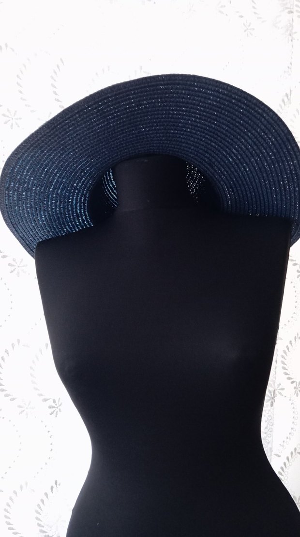 Siyah Fırfırlı Bohem Kadın Şapka - Görsel 3