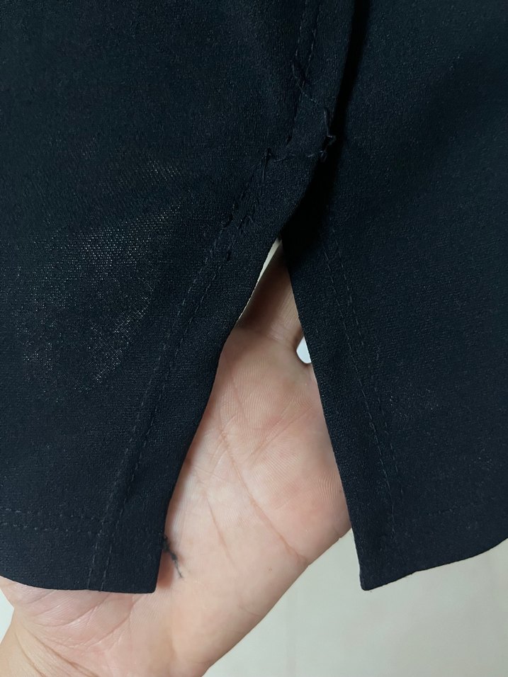 Siyah İnce Askılı Midi Elbise - Görsel 3