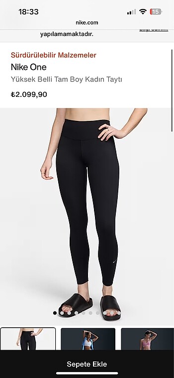 Nike dri fit tayt