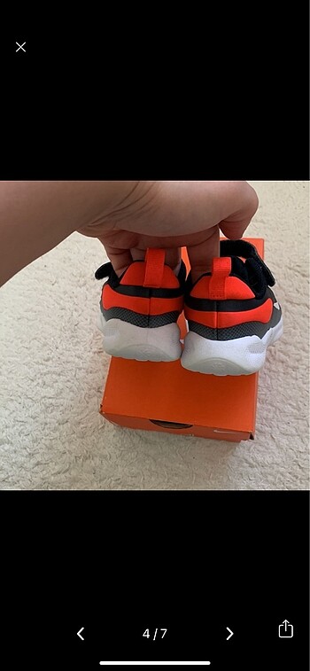 23 Beden siyah Renk Orjinal Nike bebek ayakkabı