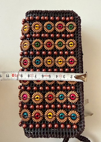 Boncuk İşlemeli Bohem Kadın Cüzdanı - Görsel 5