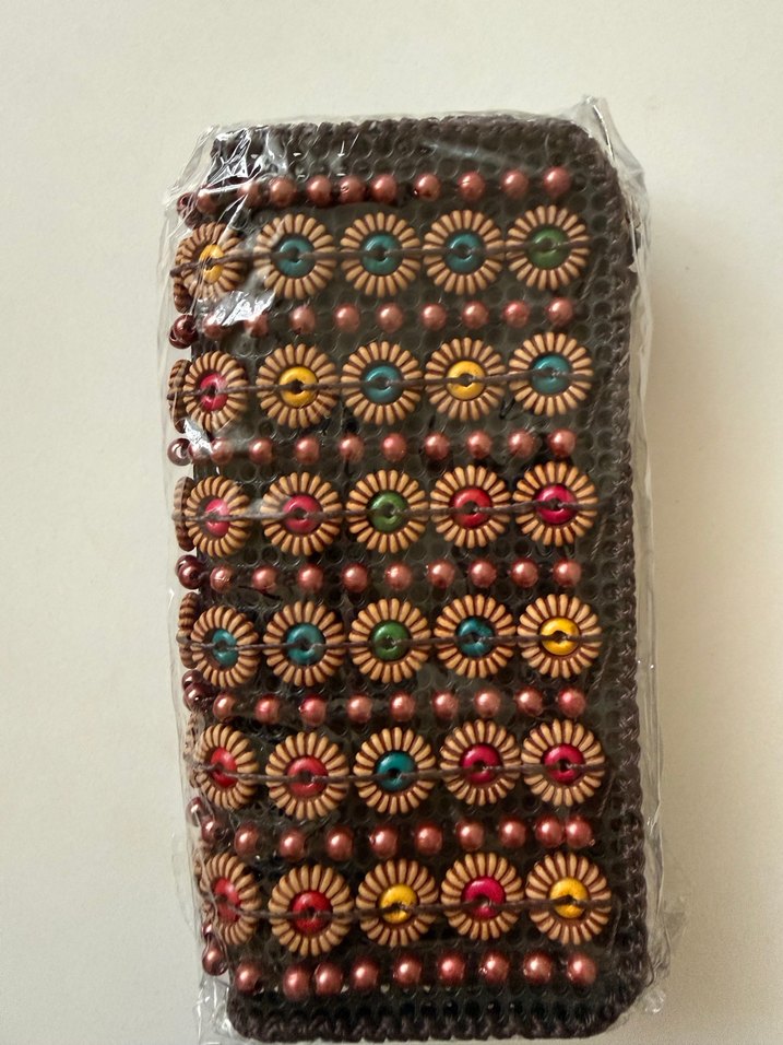 Boncuk İşlemeli Bohem Kadın Cüzdanı - Görsel 3