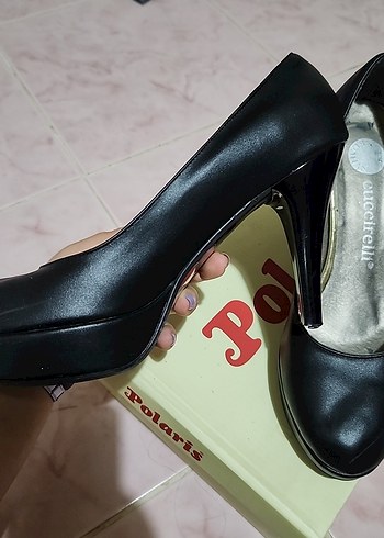 38 Beden Klasik Siyah Platform Topuklu Kadın Stiletto