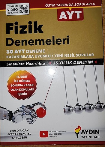 Aydın Yayınları AYT Fizik Denemeleri Kitabı