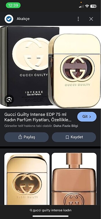Beden GUCCİ GUİLTY İNTENSE 100 ML
