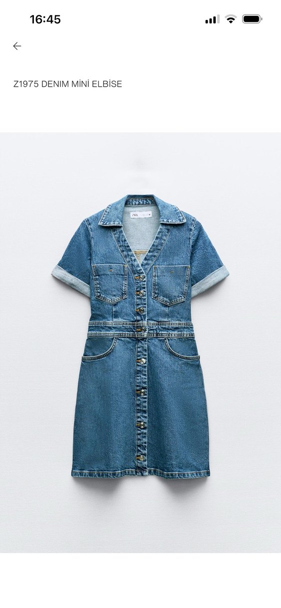 Zara Denim Elbise - Görsel 5