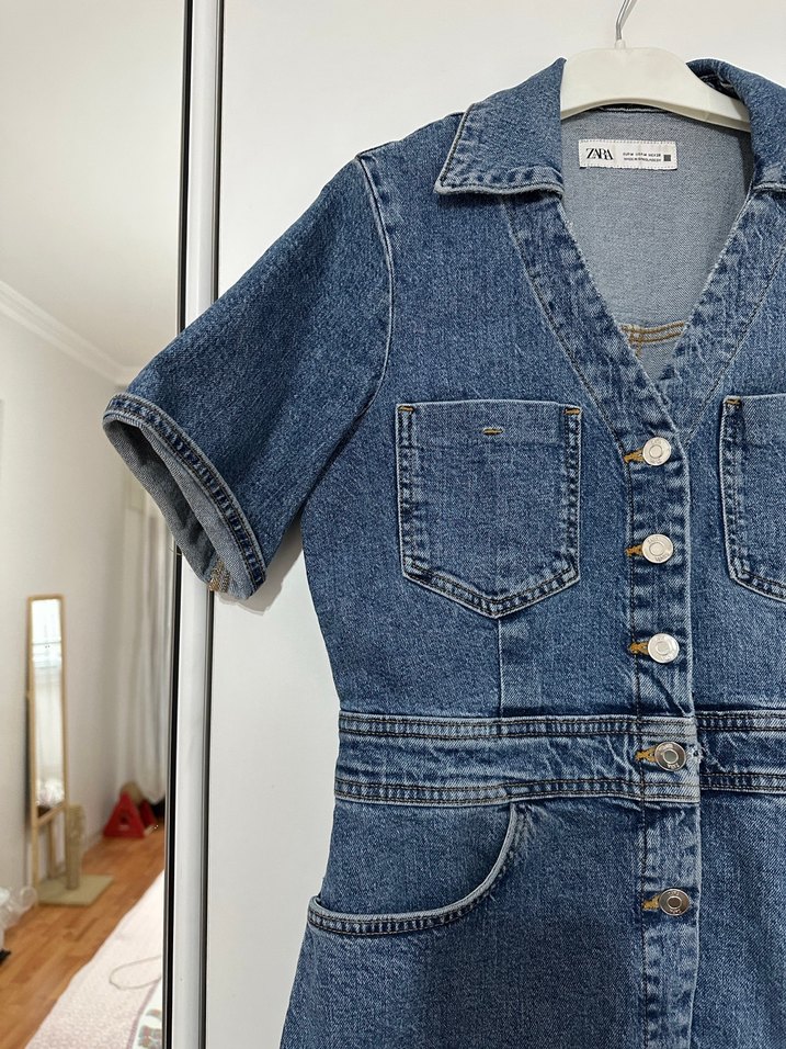 Zara Denim Elbise - Görsel 2