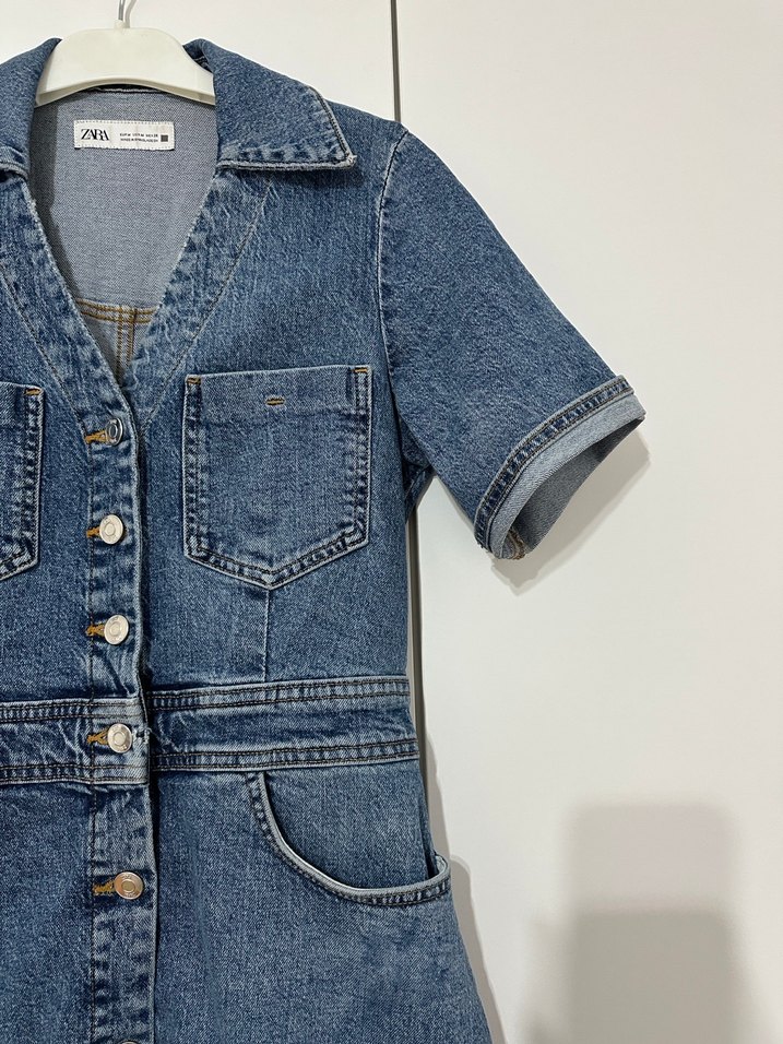 Zara Denim Elbise - Görsel 3