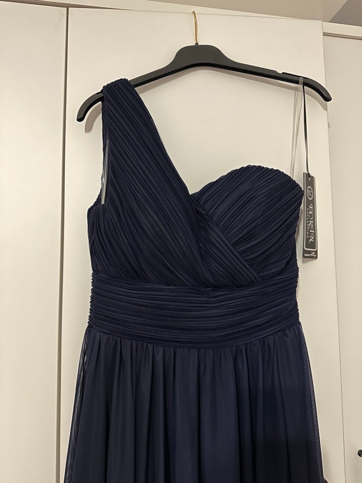 Lacivert Uzun Abiye - Görsel 2