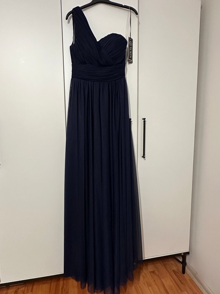 Lacivert Uzun Abiye - Görsel 3