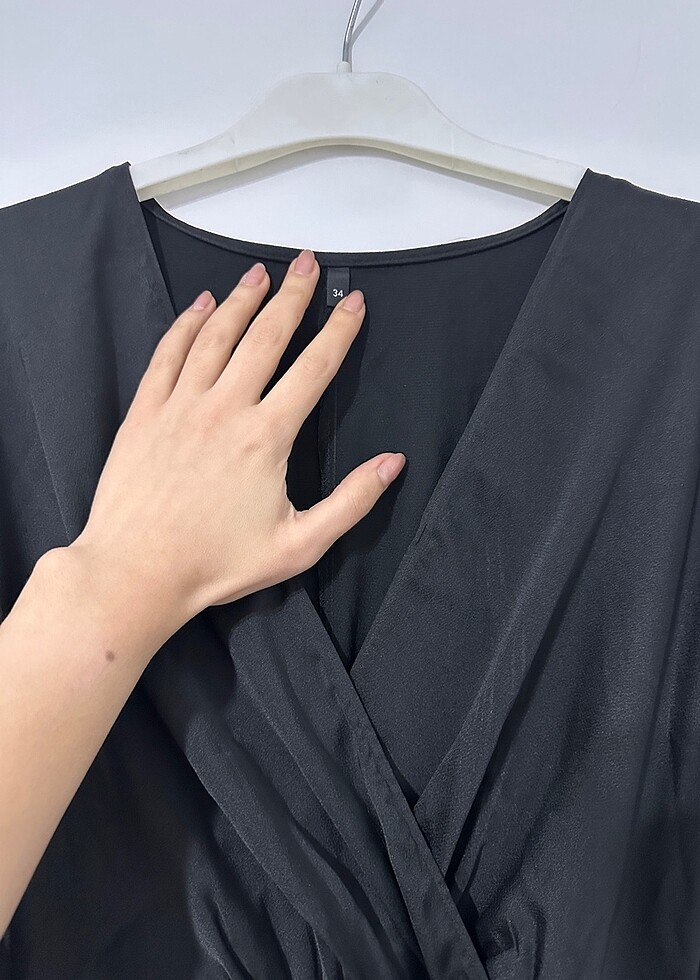 KRUVAZE YAKA ELBİSE - Görsel 4