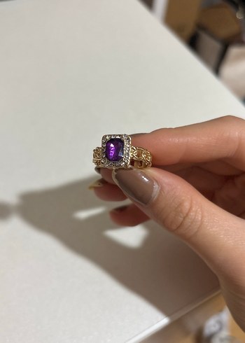 Accessorize Mor Taşlı Vintage Yüzük