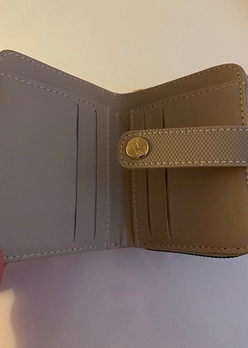 Bej Deri Fermuarlı Kadın Cüzdanı - Görsel 3