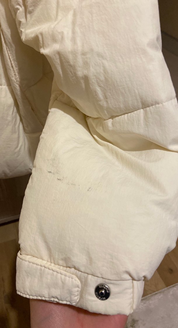 Beyaz Kadın Peluş Kış Montu - Görsel 2