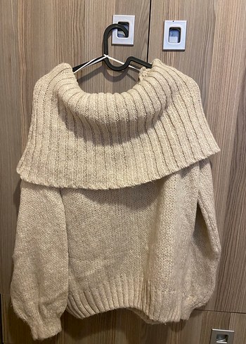 Bej Örme Kadın Triko Kazak - Görsel 2