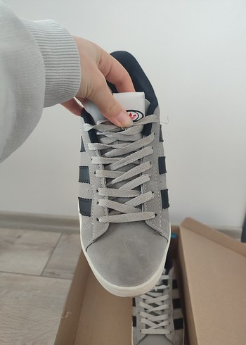 Gri Erkek Spor Ayakkabı - Cırtlı - Görsel 3