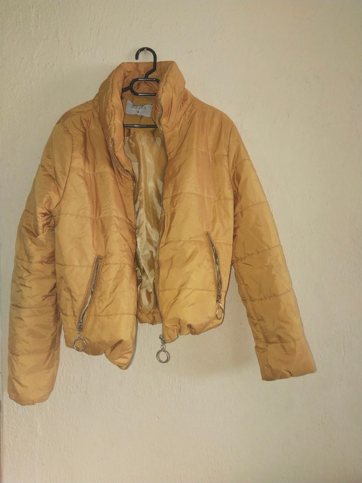 Bej Fermuarlı Kadın Kışlık Ceket - Görsel 2