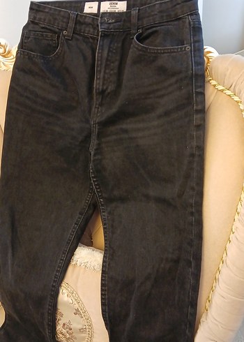 Kahverengi Bol Kesim Kadın Kot Pantolon - Görsel 4