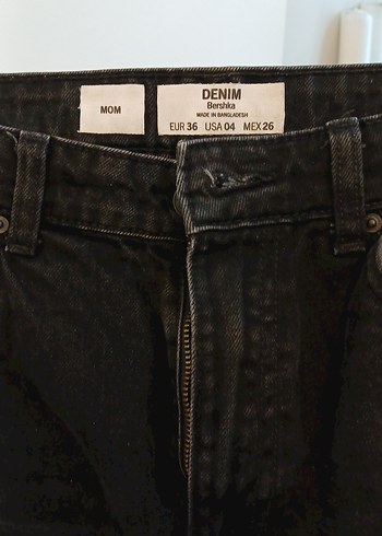 Kahverengi Bol Kesim Kadın Kot Pantolon - Görsel 2