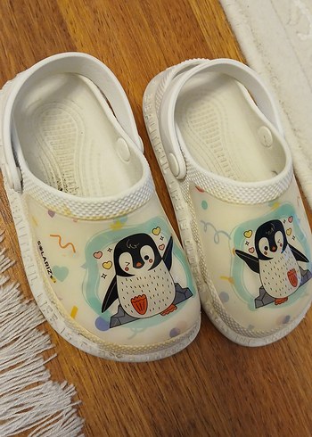 Beyaz Baskılı Kız Çocuk Terliği - Görsel 4