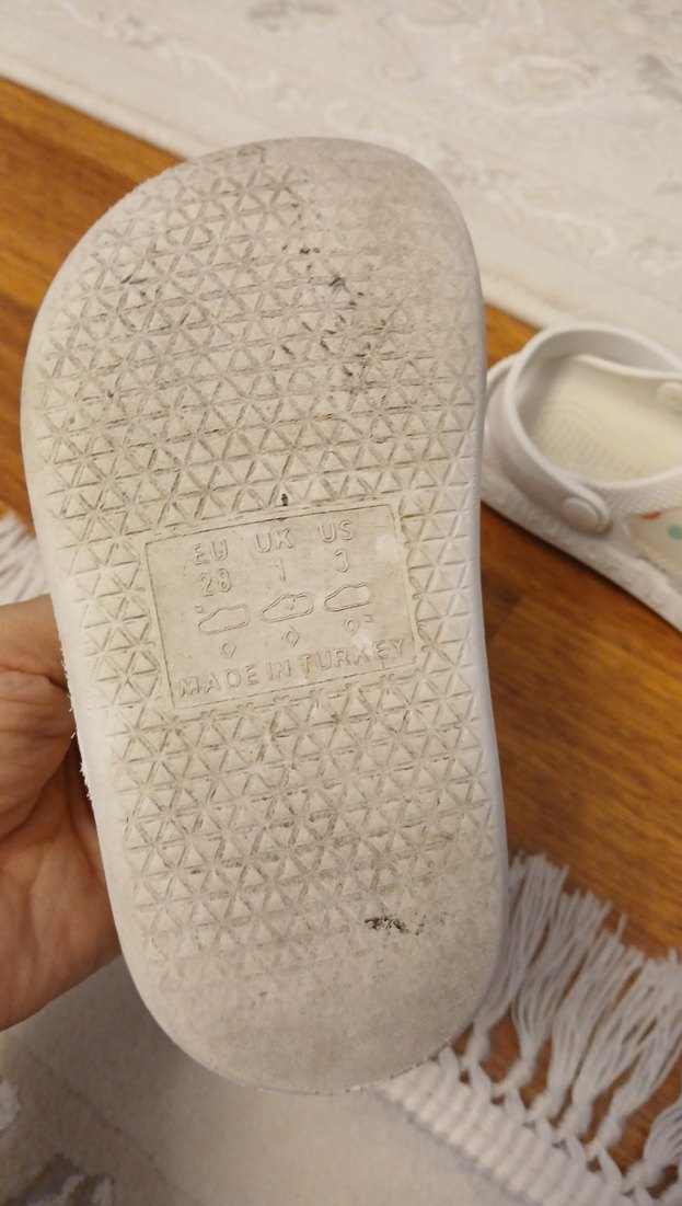 Beyaz Baskılı Kız Çocuk Terliği - Görsel 3