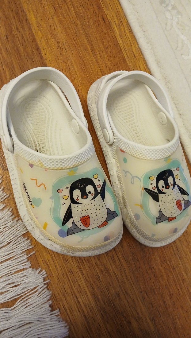 Beyaz Baskılı Kız Çocuk Terliği - Görsel 4