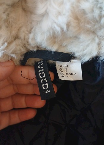 HM marka kürk Detaylı Siyah Kadın Kışlık Mont - Görsel 2