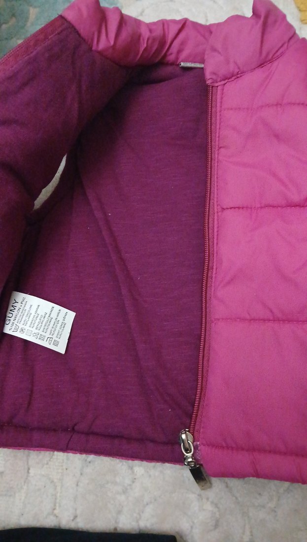 Kız Çocuk Fermuarlı Pembe Yelek - Görsel 2