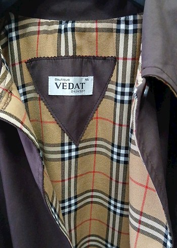 Düğmeli Kahverengi Trençkot - Görsel 3