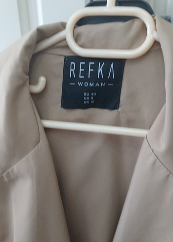 Bej Nakışlı Uzun Kadın Trençkot - Görsel 5