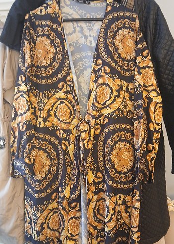 Kadın Uzun Bohem Desenli Kimono - Görsel 3