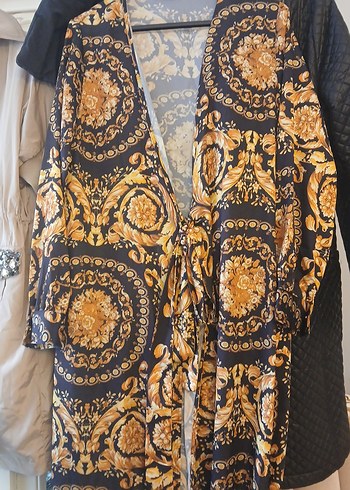 Kadın Uzun Bohem Desenli Kimono - Görsel 6