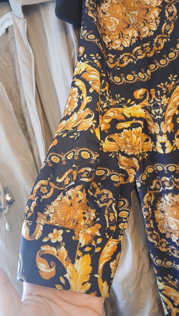 Kadın Uzun Bohem Desenli Kimono - Görsel 2