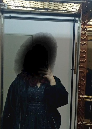 Abiye Siyah Parlak Midi V Yaka Gotik Elbise