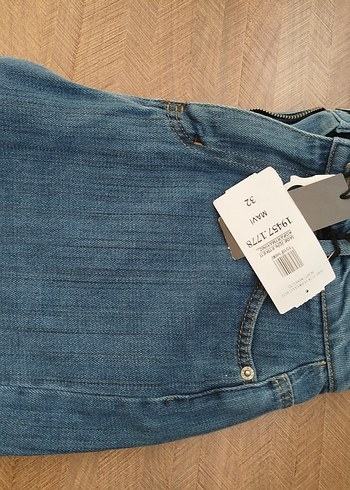 34 Beden mavi Renk Kadın Mavi Denim Midi Boy Kot Pantolon