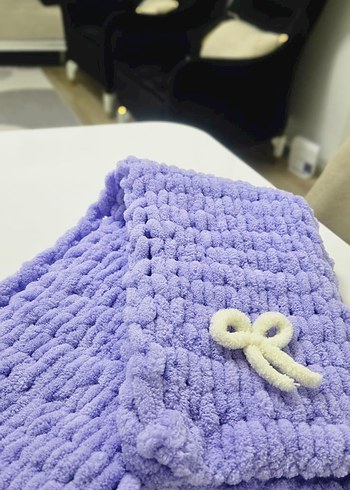 puffy Örgü Kadın Şal istediğiniz renk de örülebilir - Görsel 2