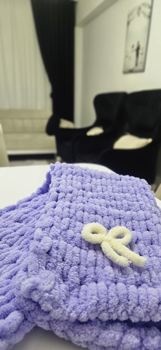 puffy Örgü Kadın Şal istediğiniz renk de örülebilir - Görsel 3