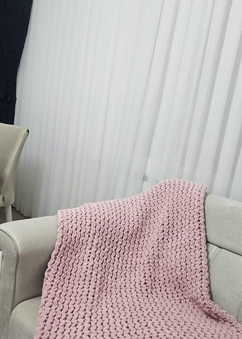 puffy ip el örgüsü TV battaniyesi - Görsel 2