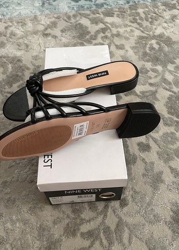 38 Beden siyah Renk Nine West Siyah Kadın Terlik Blok Topuklu