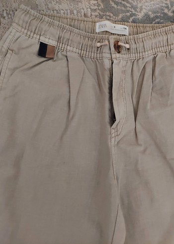 9 Yaş Beden ten rengi Renk Zara KETEN çocuk pantolon